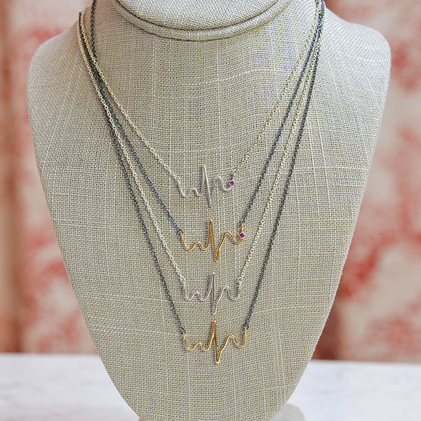 Bronze Pendant With Oxidized Sterling Silver Chain Products Nicole 